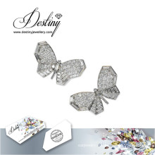 Destin bijoux cristaux de Swarovski boucles d’oreilles papillon boucles d’oreilles